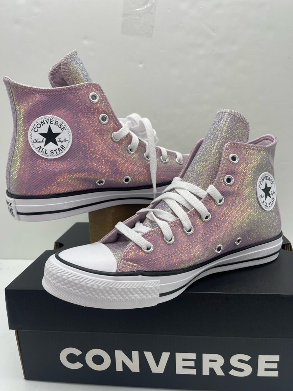 Converse WMNS 8 CTAS Hi Altitude Lilac White Black A14333C High Top Sneakers - Picture 7 of 15